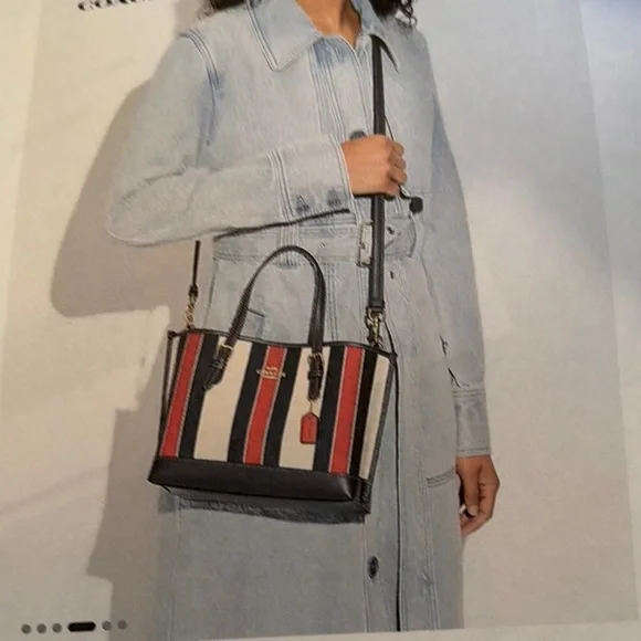 Coach Multicolor Striped Women's Bag - Picture 16 of 16